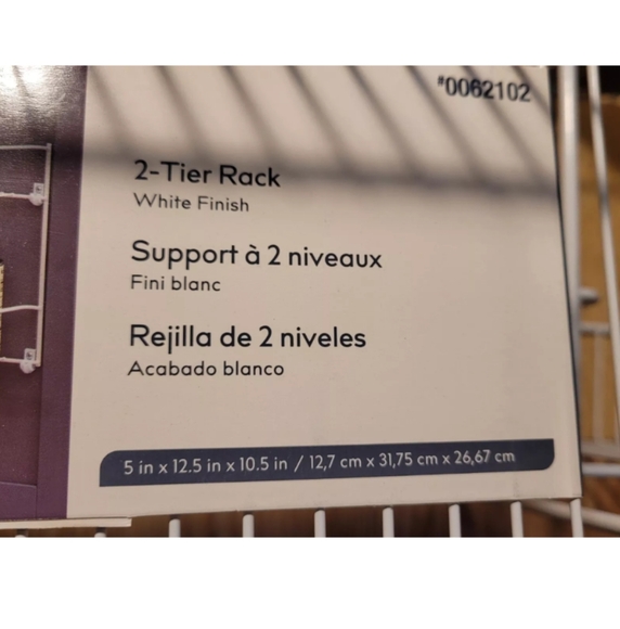 Style Selections 2-Tier Rack White Lot Of 3 Brand New - Picture 5 of 7